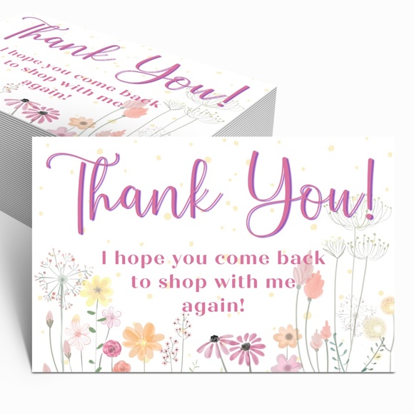 Thank You Cards For Packing Orders - Picture 1 of 3